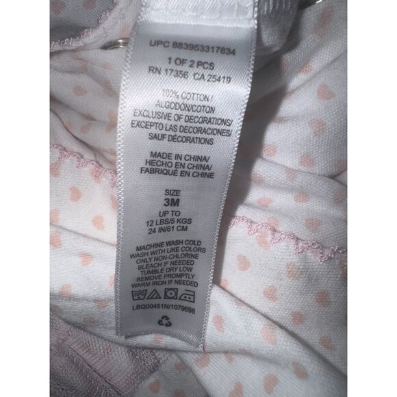 Baby Girls Little Footed Romper W/ Hat 3-6M Set of 2 - Picture 3 of 7